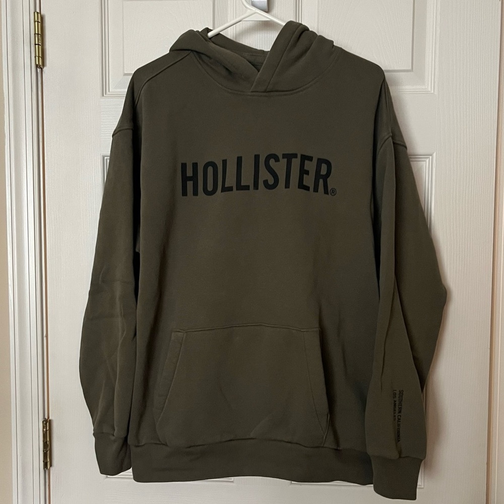 Hollister Hoodie Sweatshirt Green M